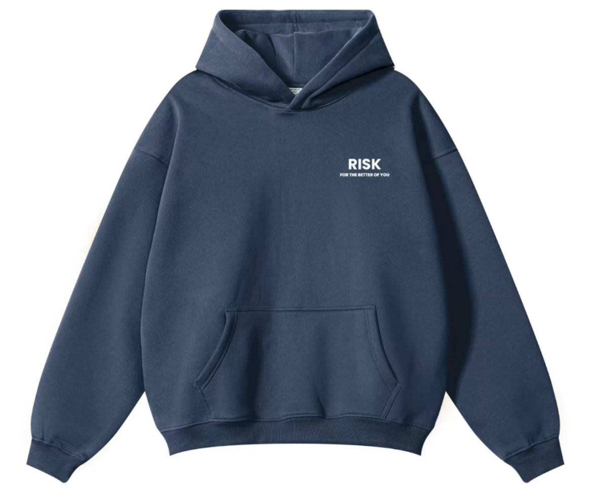 RISK for the better of you (hoodie)midnight blue